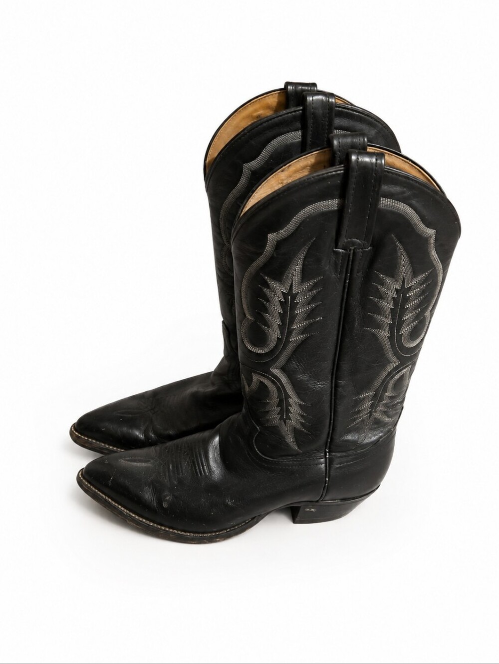 Tony Lama Style 2916 Black Western Cowboy Boots – Men’s Size 9E Vintage